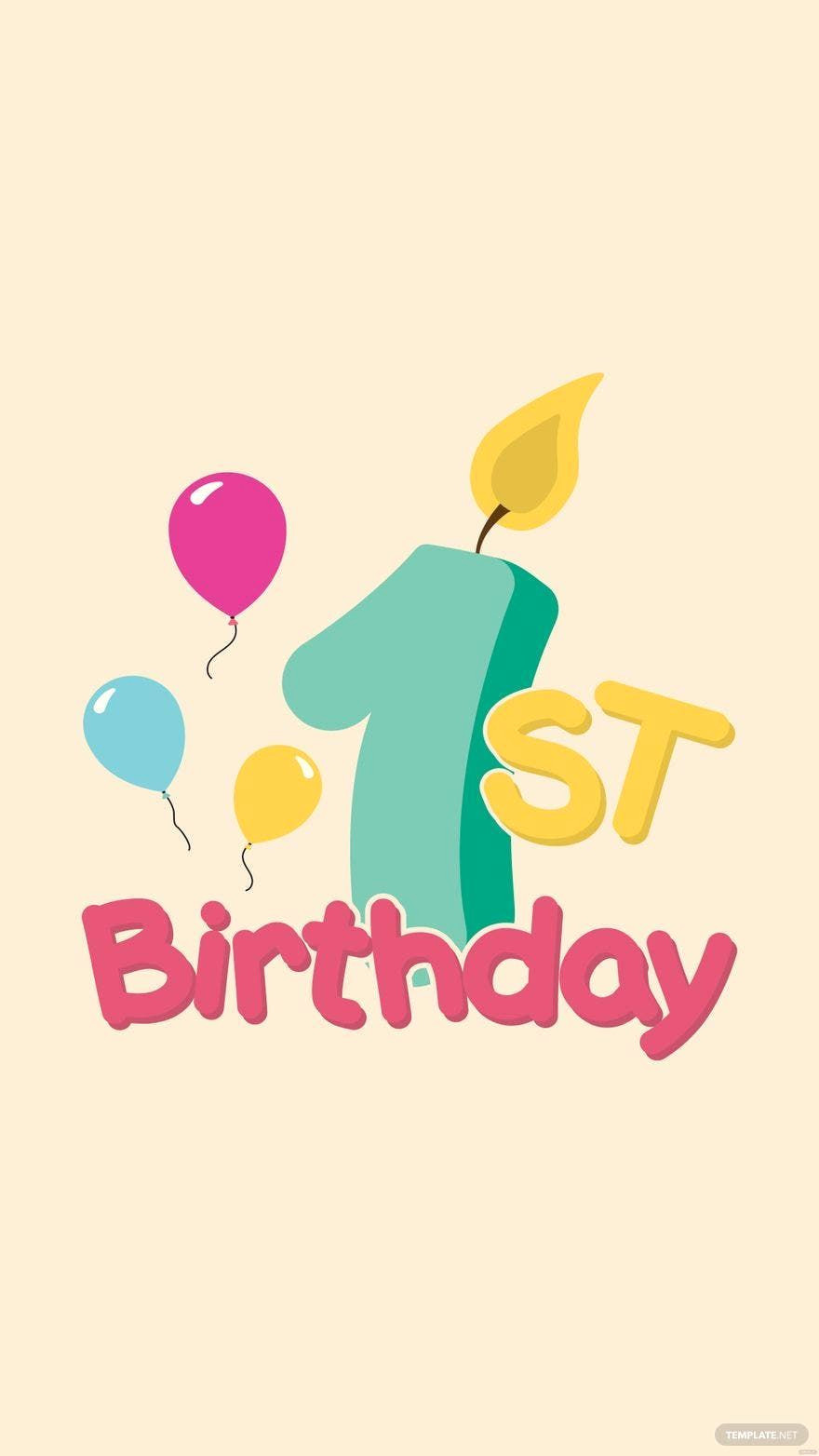 Download Free 1st Birthday Mobile Backgrounds in Various Formats