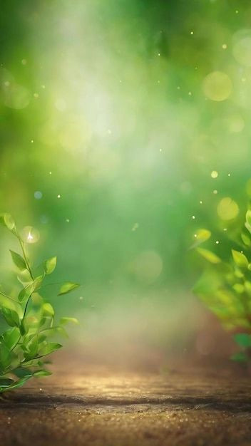Stunning Green Bokeh Background