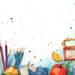 Free Watercolor Back to School Backgrounds