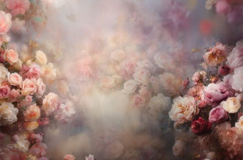 Romantic Floral Backdrop: Peonies and Roses Romantic Floral Backdrop: Peonies and Roses