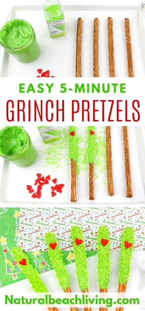 Crunchy Grinch Pretzels: Chocolatey Grinch Magic