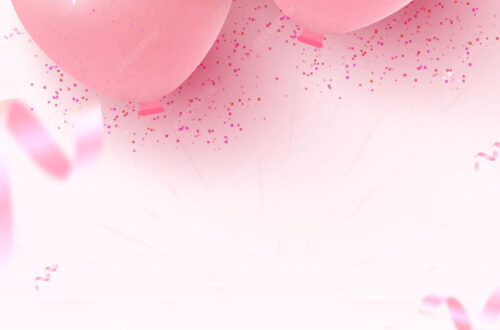 Rosy Balloon Banners: Customizable Templates for Every Occasion