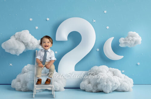 Baby Boy’s Epic 2nd Birthday Backdrop Idea