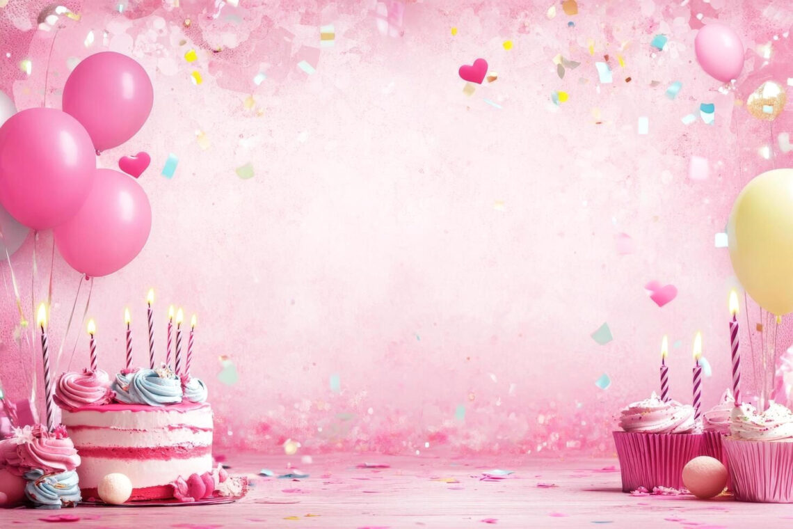 Free Birthday Party Decorations: Pink, Confetti & Cupcakes