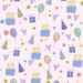 Free Birthday Cake Background with Balloons