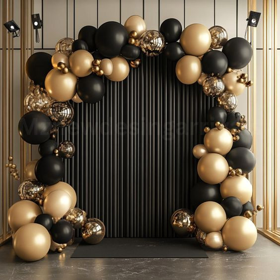 Blow Up the Fun: Instant Gold Balloon Backdrop