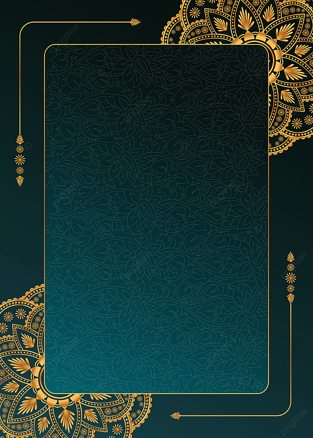 Free Islamic Wedding Backgrounds in Vibrant Gold and Green