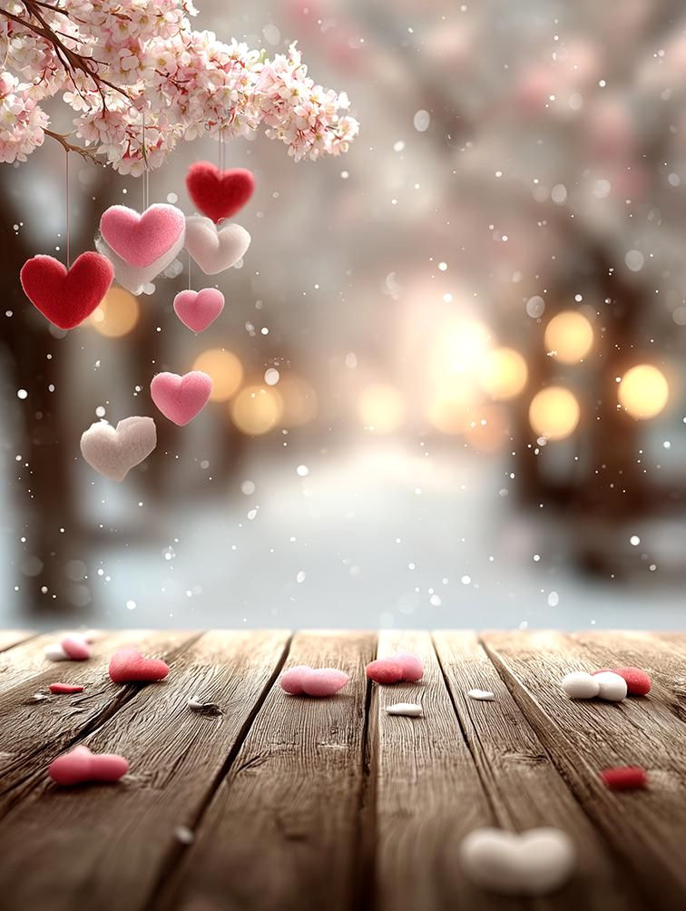 Cute Kids’ Valentine Scene: Instant Digital Backdrop Download