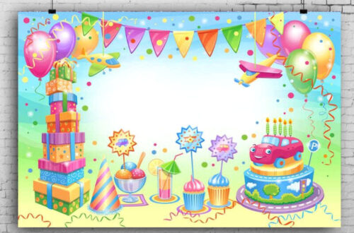 Blowout Birthday Bash: 210cm Balloon Cake Background Blowout Birthday Bash: 210cm Balloon Cake Background