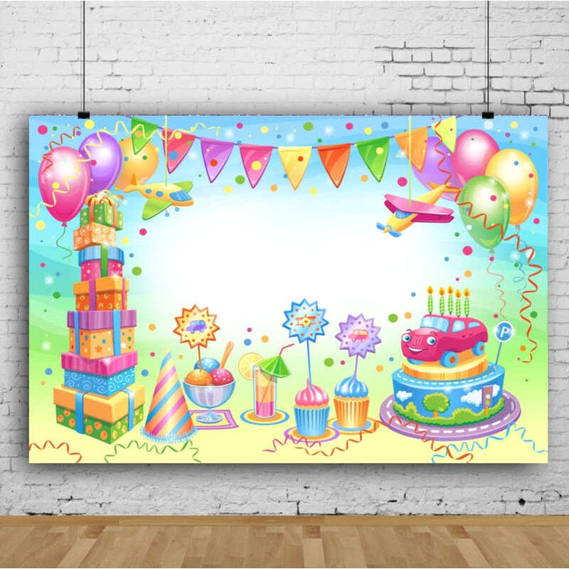 Blowout Birthday Bash: 210cm Balloon Cake Background