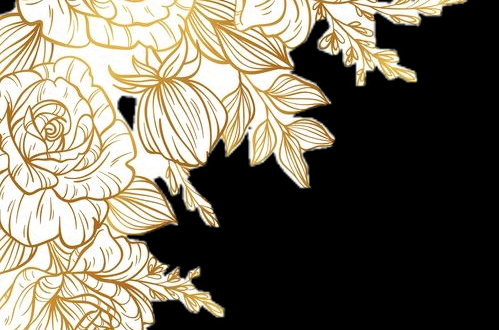 Golden Floral Patterns — Premium Vector