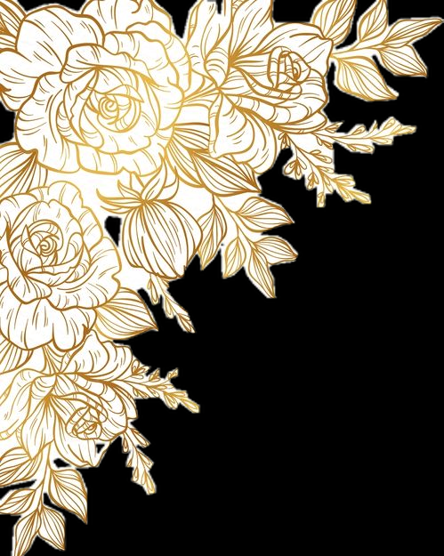 Golden Floral Patterns — Premium Vector