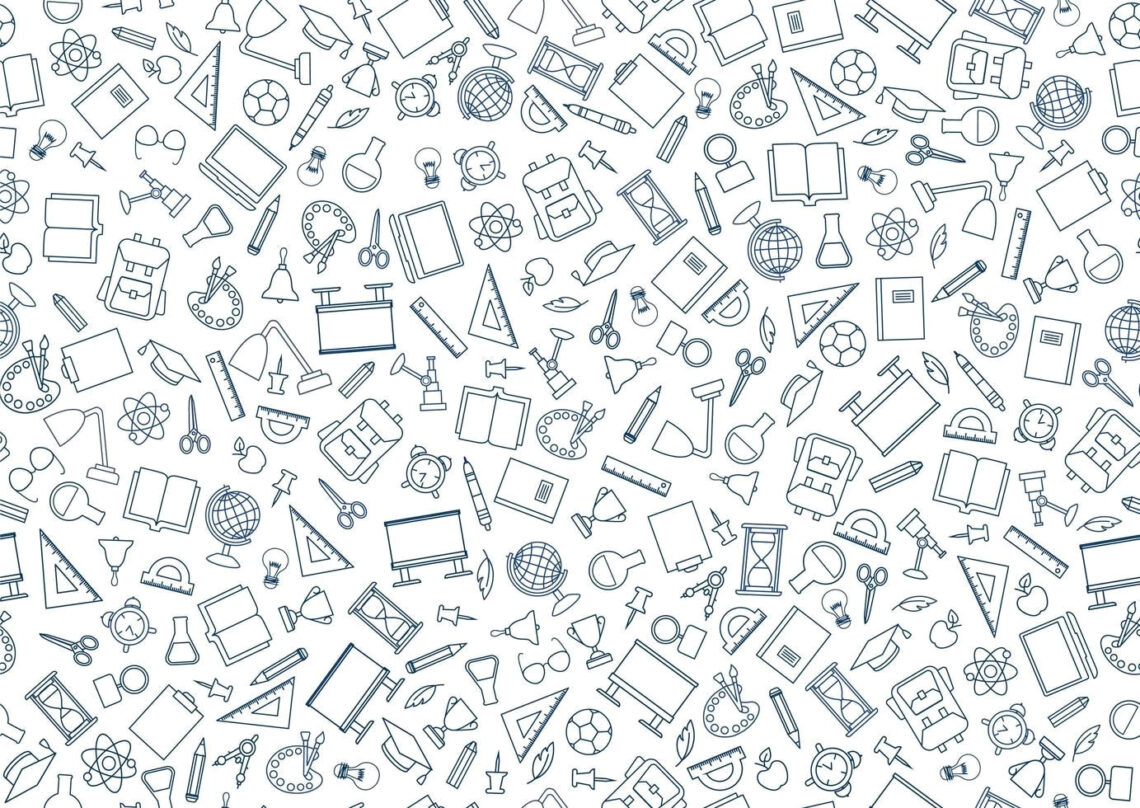 Free School Education Backgrounds: Download Iconic Doodle Templates