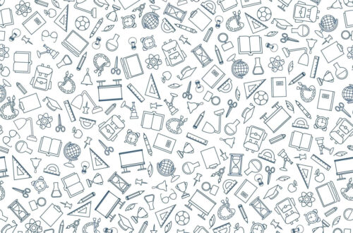 Free School Education Backgrounds: Download Iconic Doodle Templates