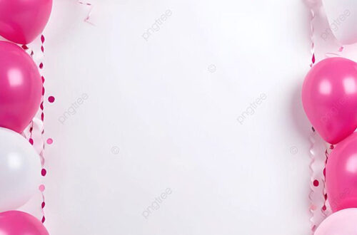 Pink And White Balloon Birthday Wallpapers Free Download