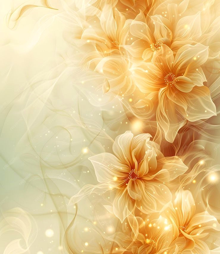 Golden Flower Paradise Wallpaper