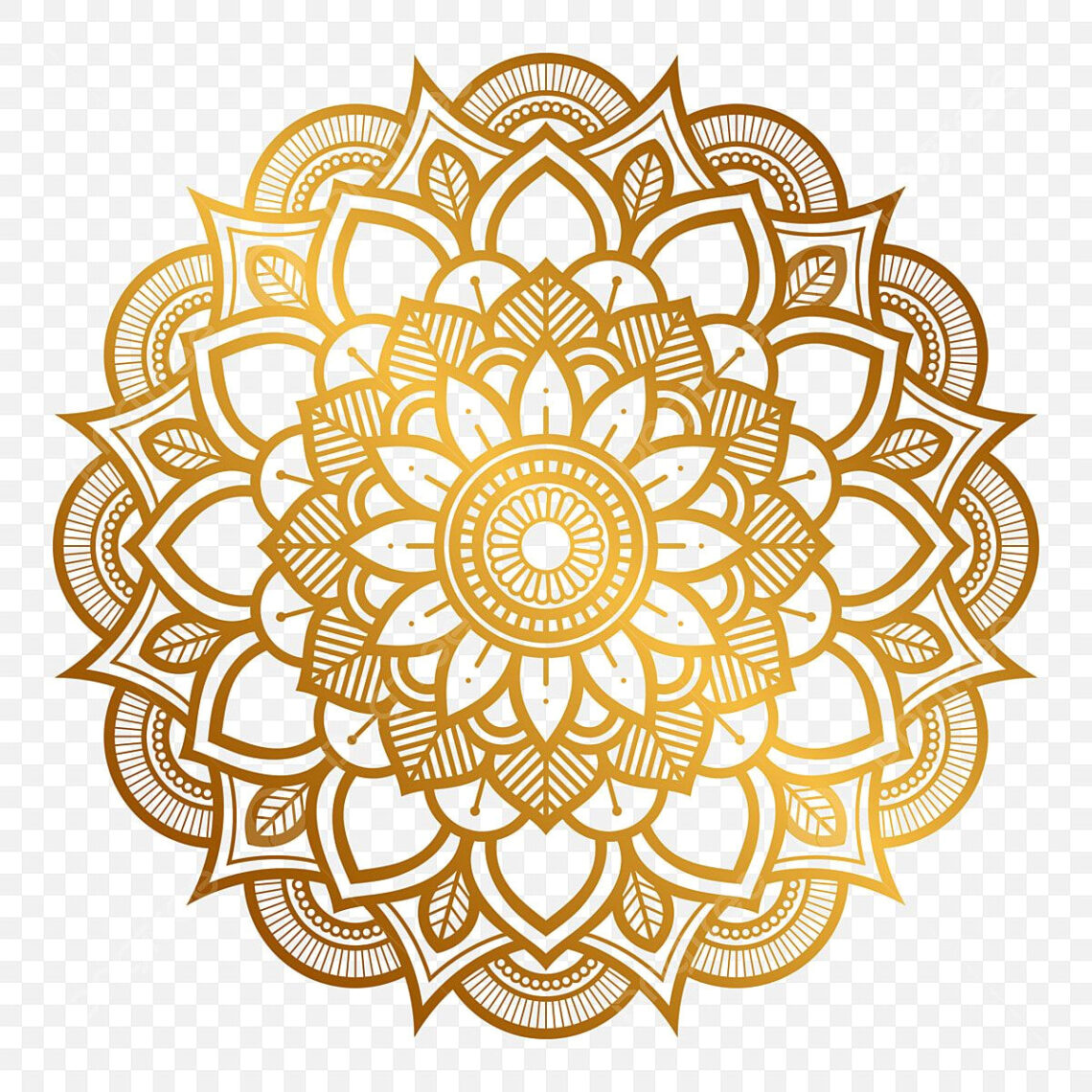 Free Floral Mandala Patterns in Gold for Elegant Invitations