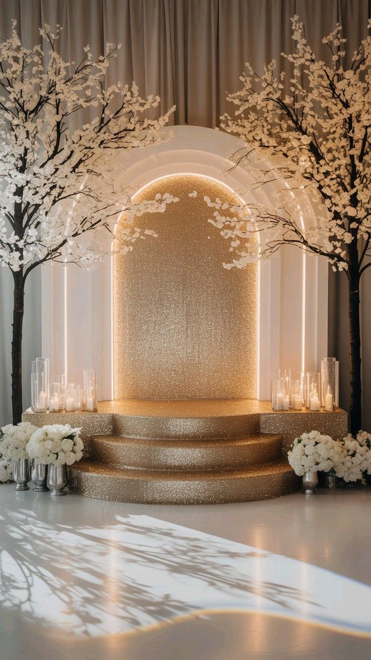 Winter Wonderland Luxury Wedding Stages