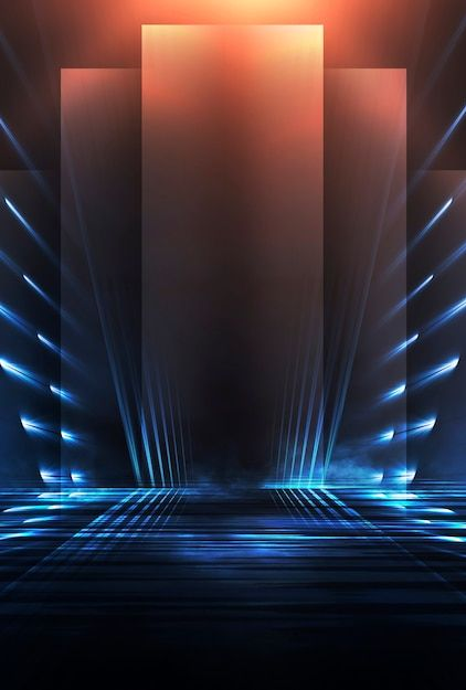 Dazzling Blue Neo Cityscape