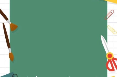 Back to School Border: Colorful Classroom Essentials Back to School Border: Colorful Classroom Essentials