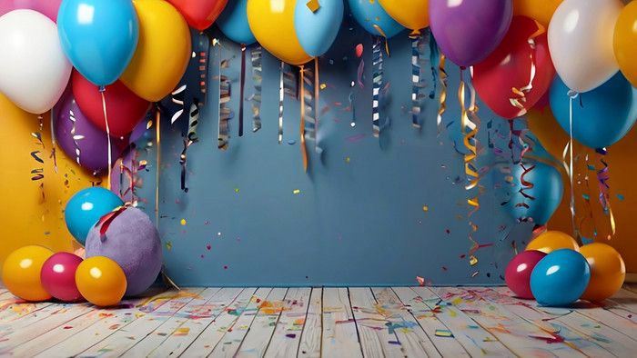 Bright Birthday Backdrops: Free Download of Festive Balloons and Confetti