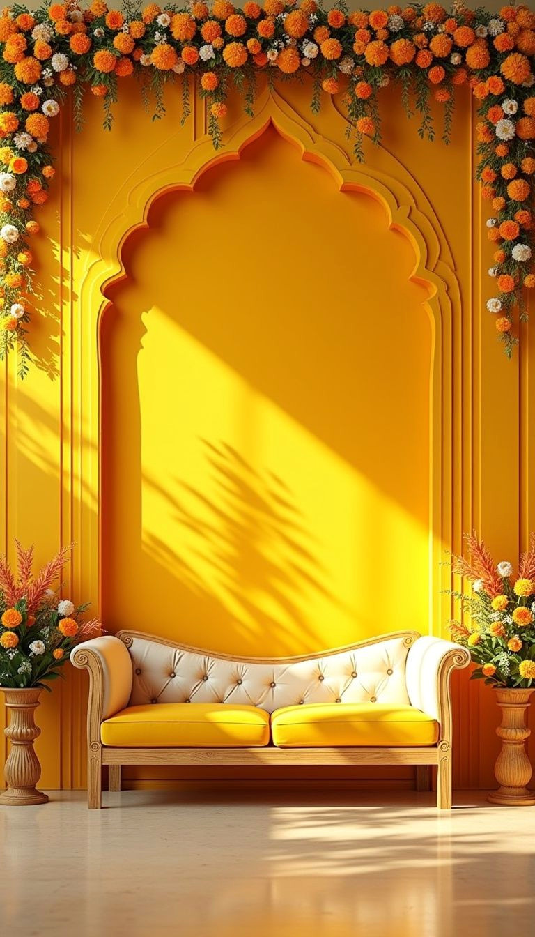 Bright Haldi & Mehendi Photoshoot Inspiration