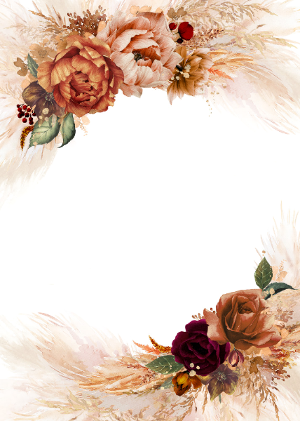 Cozy Fall Wedding Invites: Rustic Terracotta Floral Masterpiece