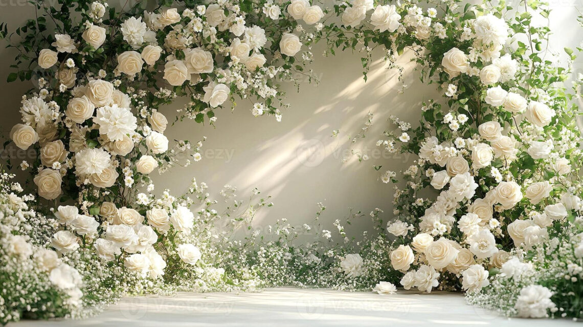 Ethereal Rose Arch for Luxury Weddings