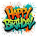 Brighten Up Any Birthday with Colorful Neon Clipart! Brighten Up Any Birthday with Colorful Neon Clipart!