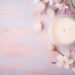 Floral Candle Beauty: Vibrant Pink Bliss