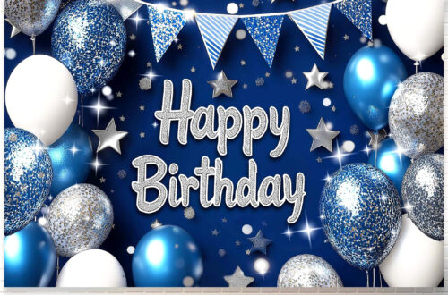 EPIC Blue Birthday Backdrop for Boys — 6×4 Ft Decor