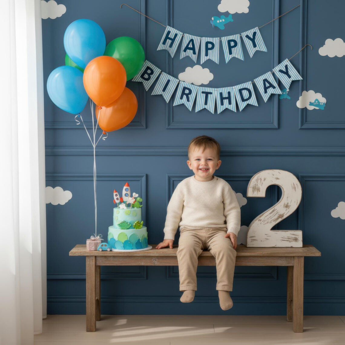 Birthday Boy Turns 2: Epic Digital Backdrop