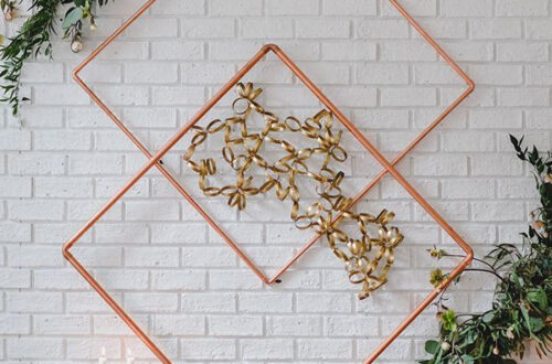 Elegant Geometric Wedding Style Meets Timeless Vintage Chic