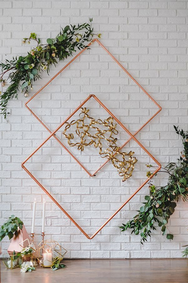 Elegant Geometric Wedding Style Meets Timeless Vintage Chic