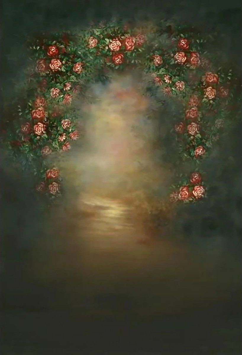 Bold Red Rose Backdrop: Get Custom Size Now