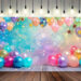 Vibrant Party Backdrops: Colorful Balloons & Glittering Stars for Birthday Magic