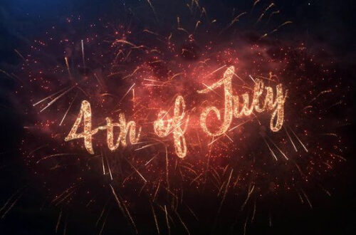 Bursting with Magic: 4th of July Fireworks Typography