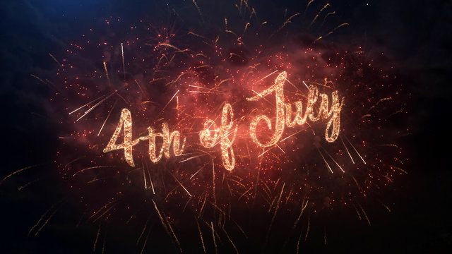 Bursting with Magic: 4th of July Fireworks Typography