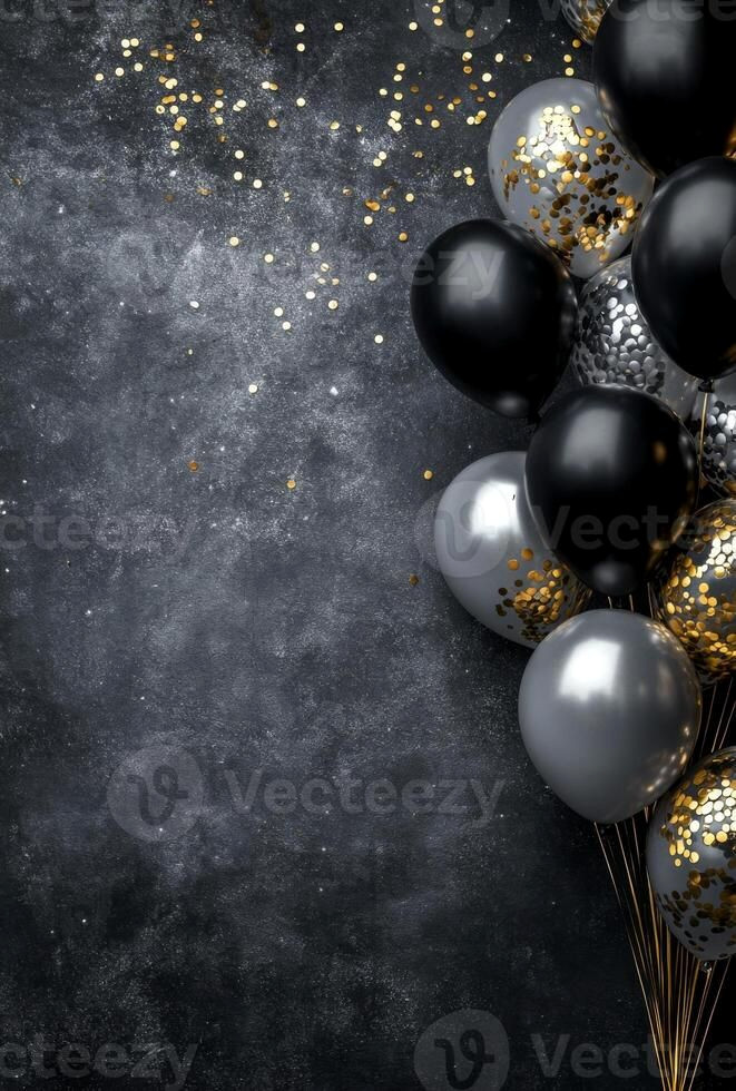 Elegant Balloon Centerpiece: Drama in Gold & Silver
