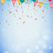 Free Colorful Birthday Background with Flags and Balloons Wallpaper