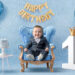 Celebrate 1st Birthday in Style: Blue Swing Backdrop