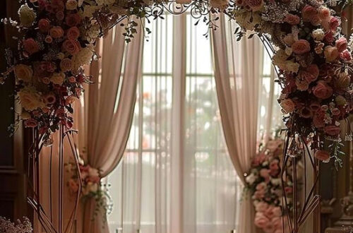 Blush Bliss: Pink Flower Arch Wedding Backdrop Inspiration