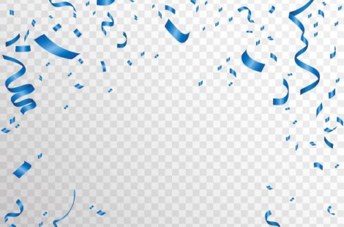 Blue Confetti Vector Illustration