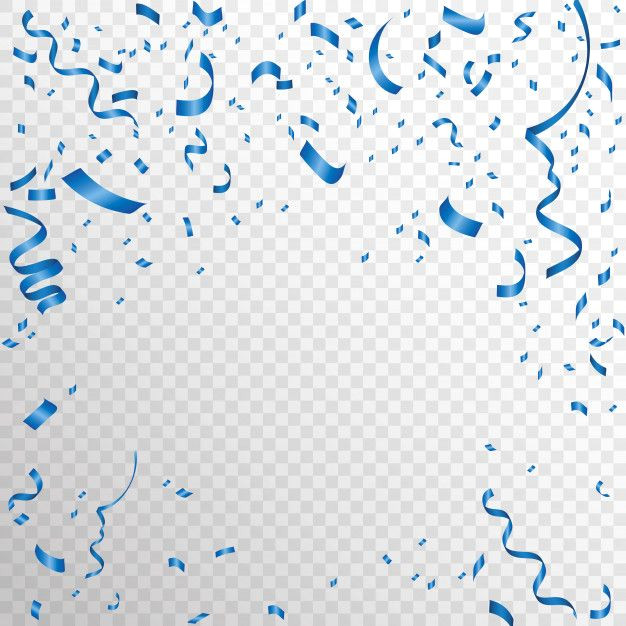 Blue Confetti Vector Illustration