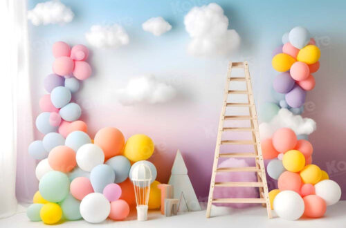 Balloon Birthday Cake Smash Fun Backdrop Ideas
