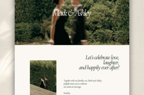 Elegant Minimalist Wedding Website | Instant Online RSVP