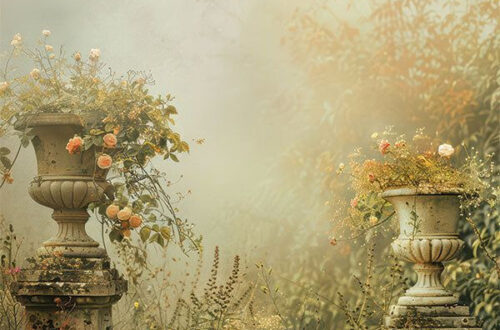 Vintage Floral Velvet Backdrop for Dreamy Photography