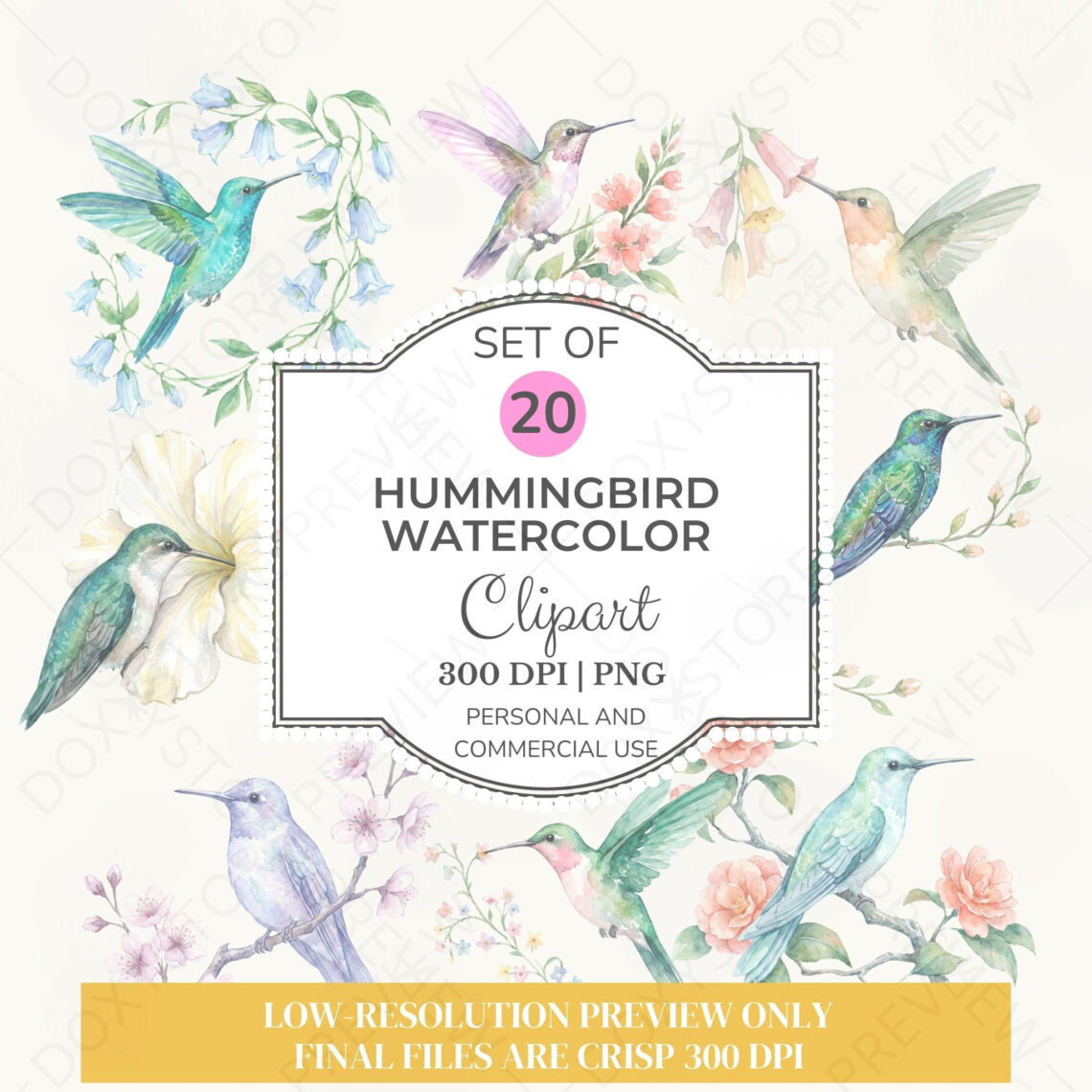 Colorful Hummingbird Clips for Spring Decor