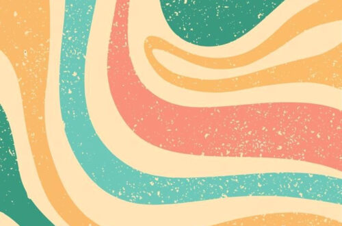 Groovy Retro Textured Stripes Wallpaper