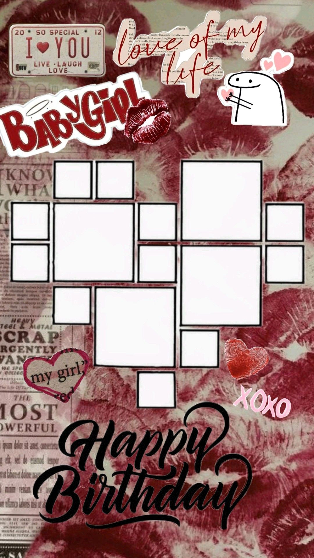 Girly Pops Birthday Party Templates